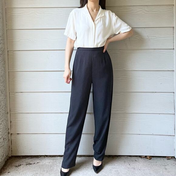 Vintage High Rise Silky Dotted Pants.--ZA1 - Picture 2 of 13